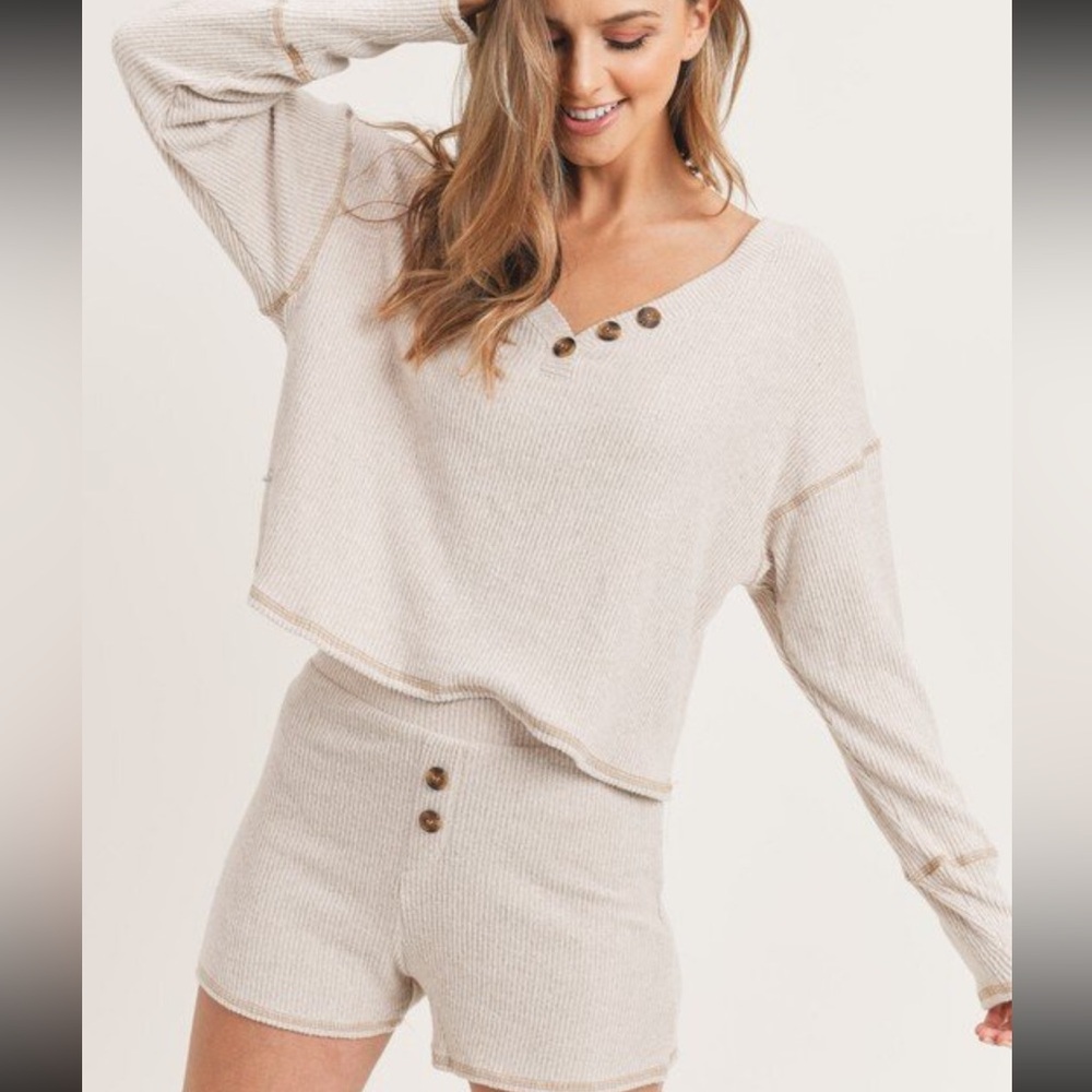 Super Soft Henley Pajama Set